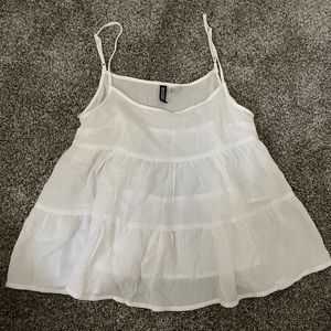 H&M White Tank Top Size XS